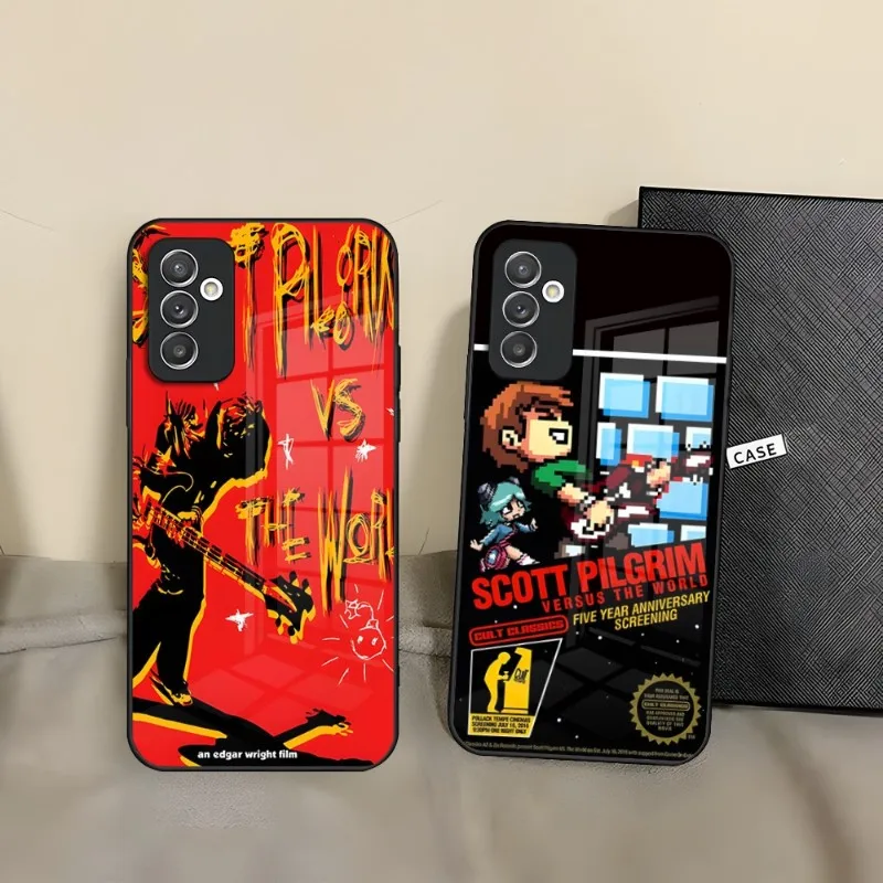 Scott Pilgrim Vs. The World Custodia Per Telefono Per Samsung A71 54 14 34 A20 A31 A52 A22 A21 A12 A51 A40 A32 A72 A30 A81 Retro In Vetro
