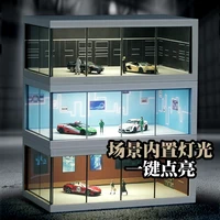 Collector 1:64 Car Model Storage Display Box Small Garage Scene Acrylic Car Showroom Parking Lot Kids Toys Boys 1