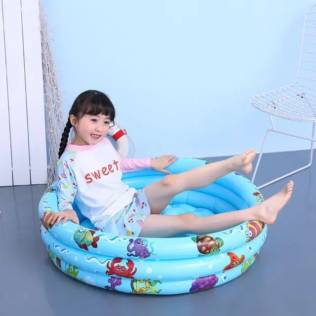 AP28 1 Set Baby Infant Inflatable Swimming Pool Kid Round Safety Swim Pool for Toddlers 4
