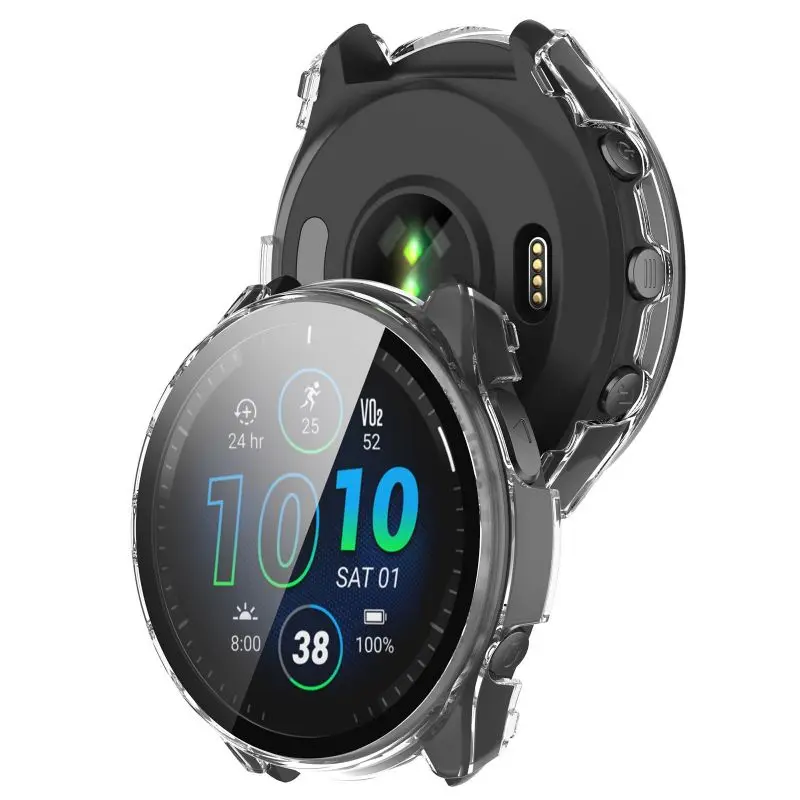 Premium Tempered Glass Smartwatch Case with Strap, Bumper Cover, and Screen Protector