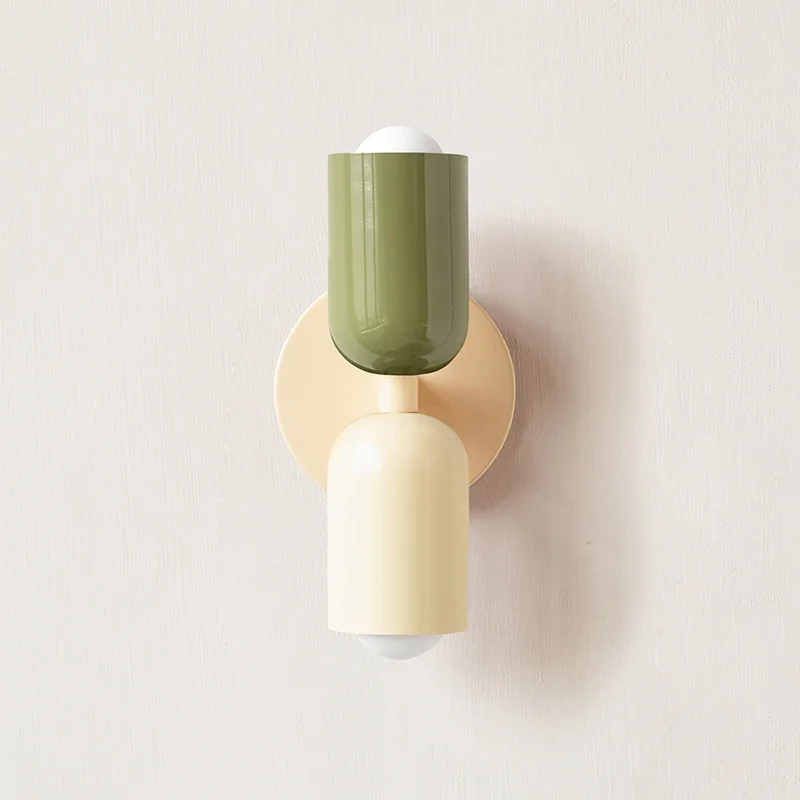 

Nordic Minimalist Modern Bedroom Bedside Aisle Living Room Kid's Room Background Wall Lamp E27 Home Decor Colorful Wall Lights