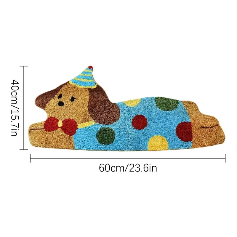 Christmas Dog Door Mat Cartoon Funny Dog Door Mat Christmas Decorations Indoor Entrance Area Rugs Novelty Anti-Slip