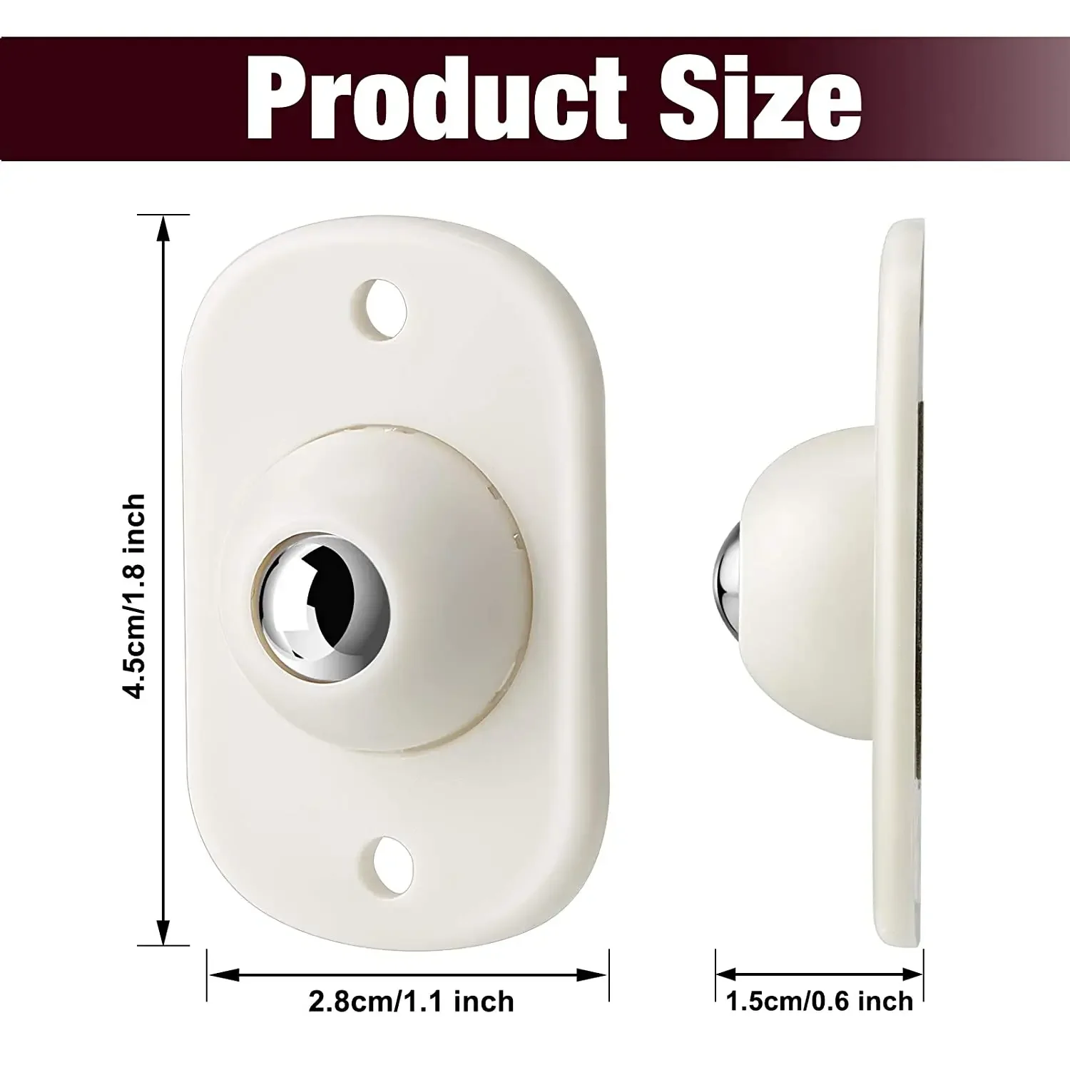 Self Adhesive Universal Wheels Casters 360 Degree Rotatable Ball Pulley Mini Swivel Casters Wheels For Small Furniture 4Pcs