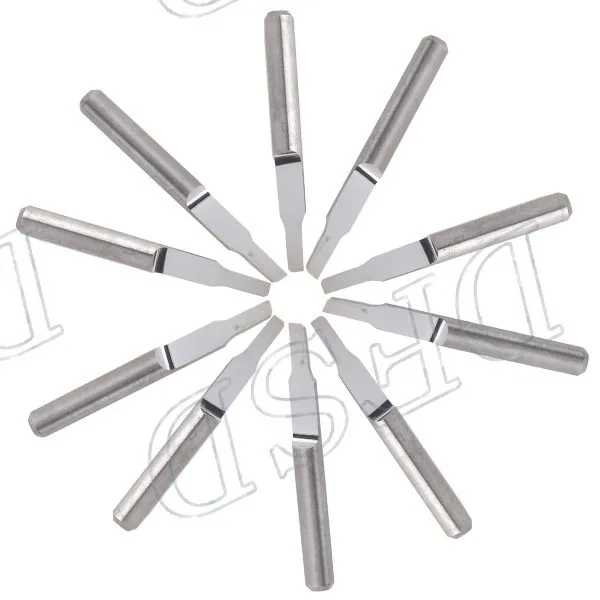 10x Parallel Carbide 2mm CNC PCB Milling Cutter Bits for Color Plates
