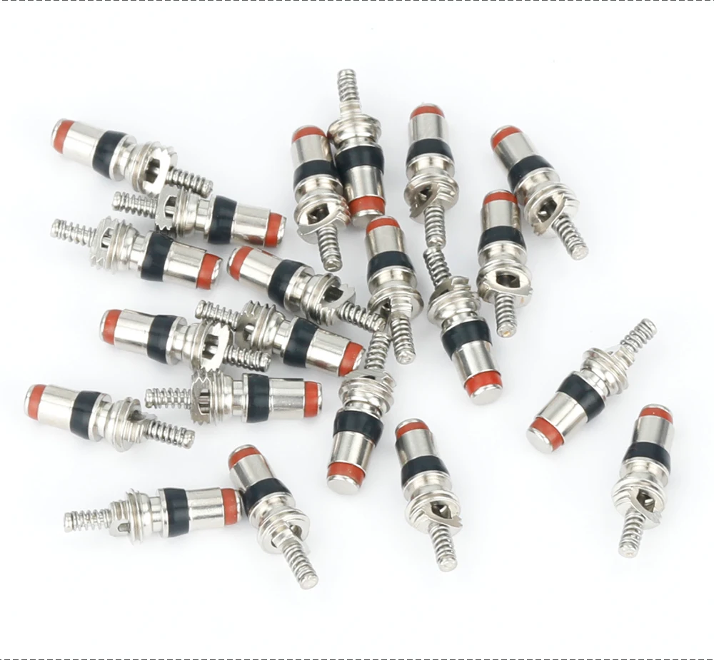 10/20 Stück 5V1 Gewinde-AV-Schrader-Ventilkern für Laufräder, Roller und Fahrräder, Flachbodenventil, Ersatz-Entfernungswerkzeug Optional – Detail 10