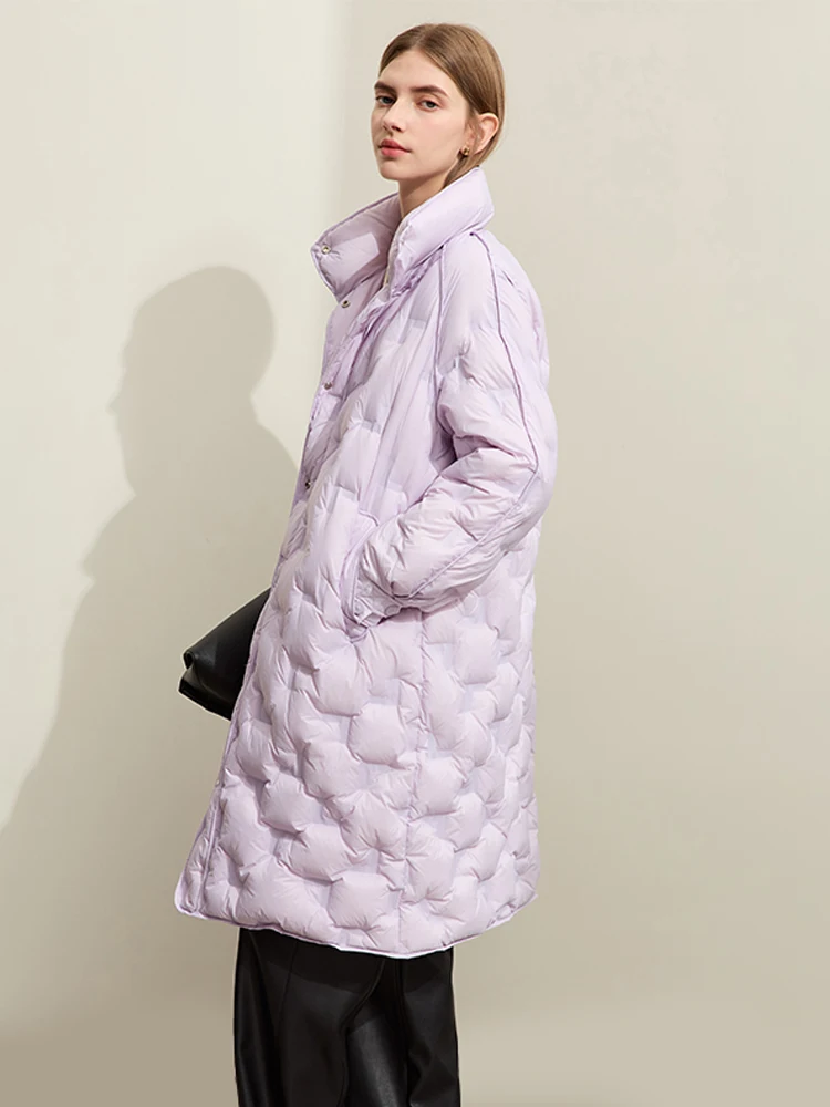 AMII Minimalist 2024 Winter Down Coats Women New Warm Stand