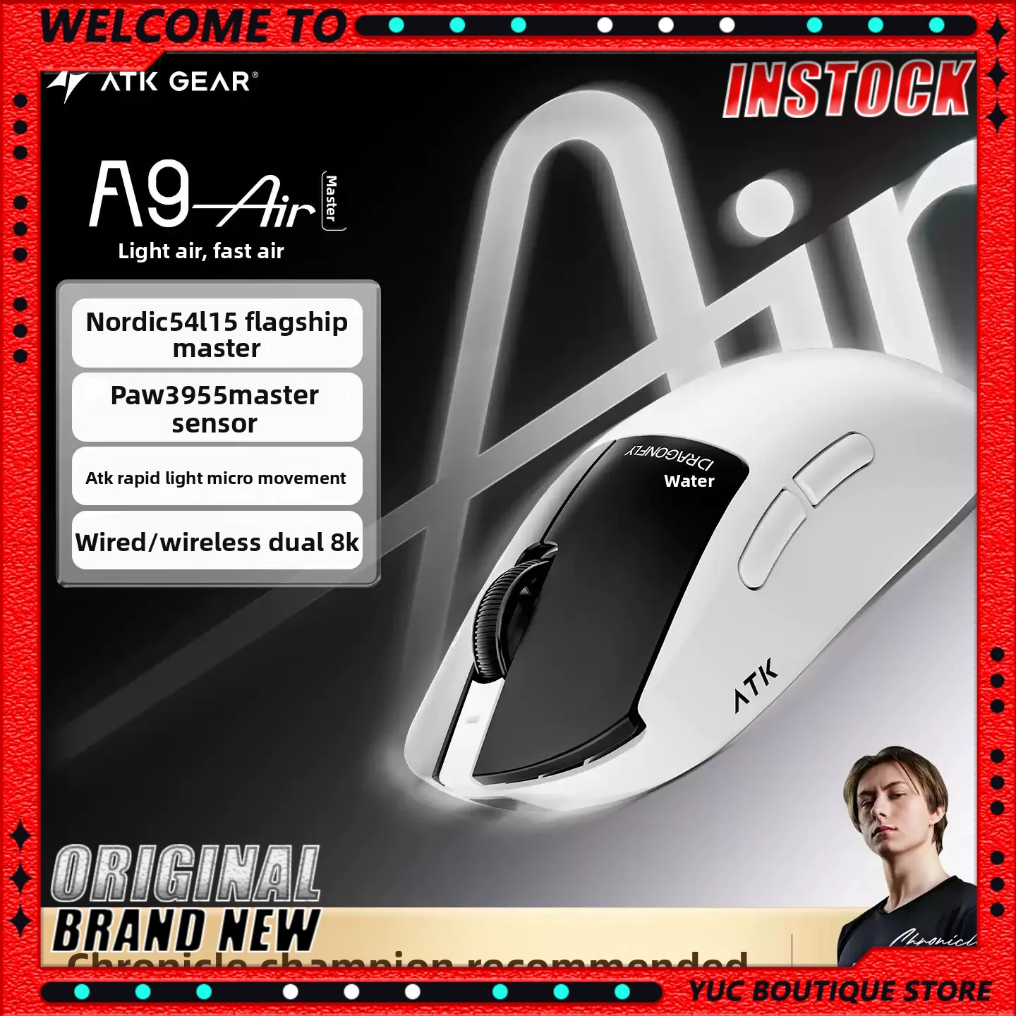 Brand New Ultimate Wireless Gaming Mouse - Lightweight Dual Mode with Custom Features