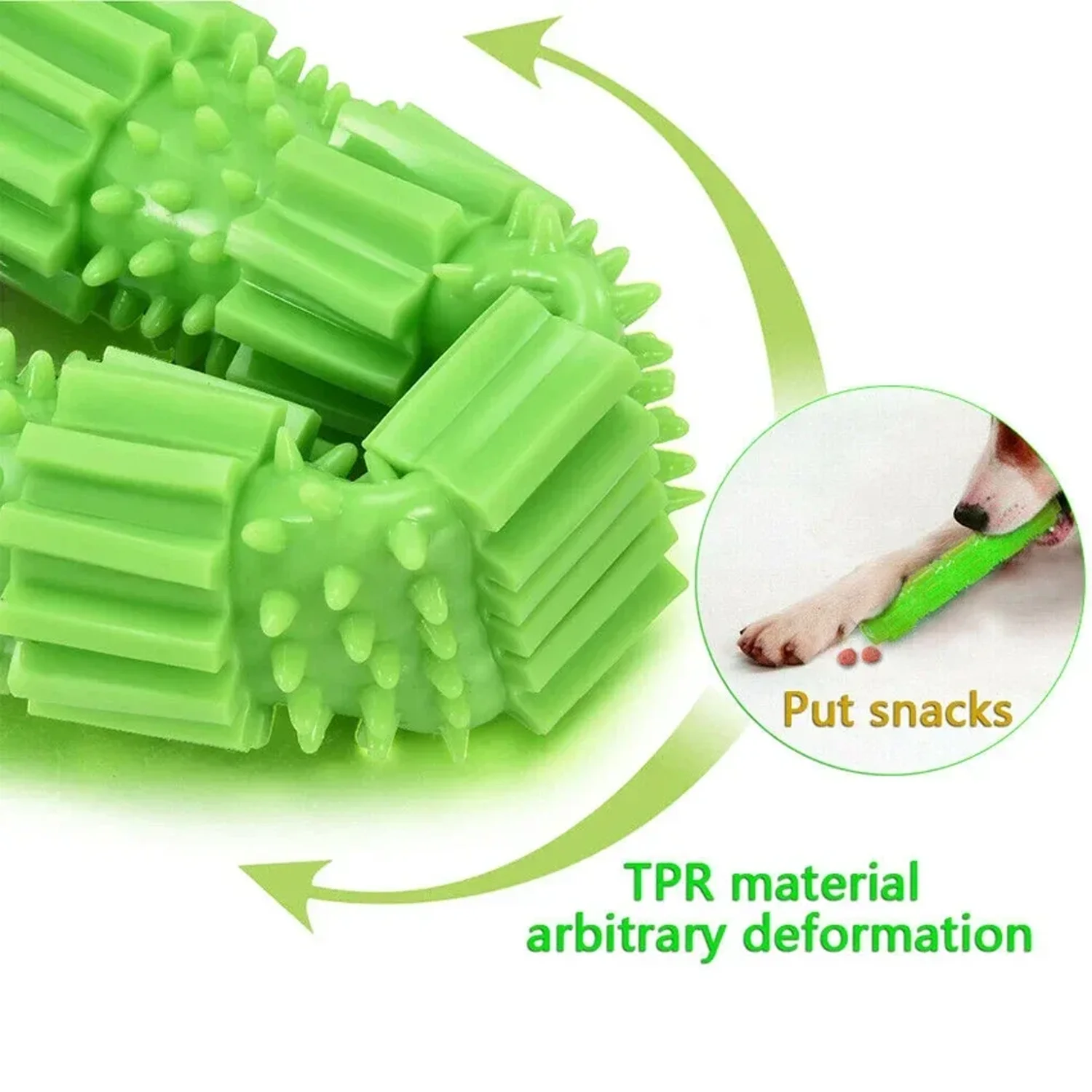 Pet Dog Chew Toy for Aggressive Chewers Treat Dispensing Rubber Teeth Cleaning Toy Squeaking Rubber Dog Toy Toys for Dogs 1Pc 4