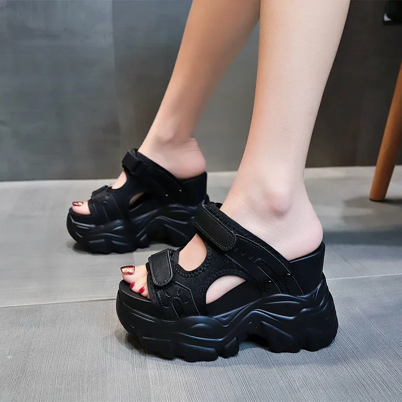 Women Slippers Female Sandals 10CM High Heels Ladies High Platform