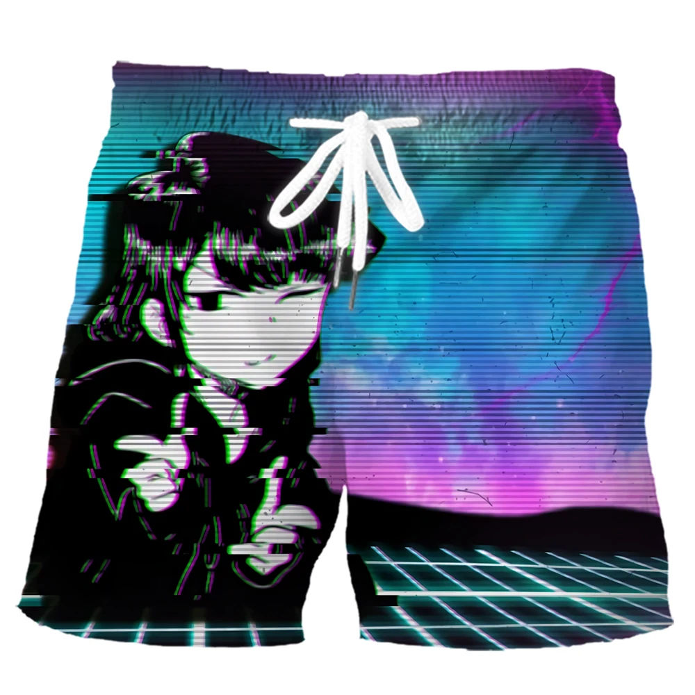 

HX Anime Pants 3D Graphic Komi Can't Communicate Printed Sports Pants Fashion Board Shorts Japan Manga Harajuku Streetwear