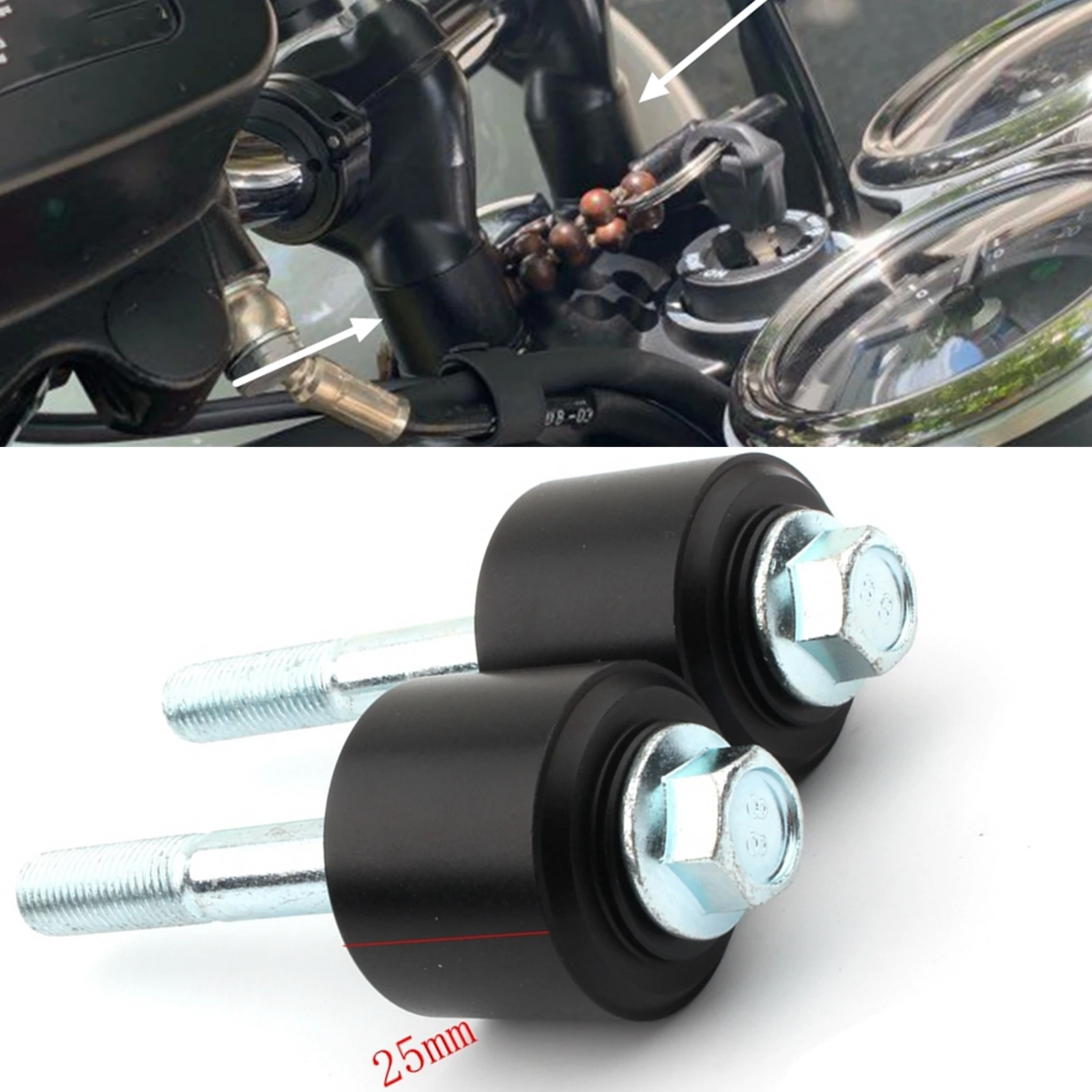 Moto Drag Bar Riser Spacer Manubrio Morsetto Adattatore Riser Per Triumph Bonneville T100 T120 Bobber Nero 2016-2019