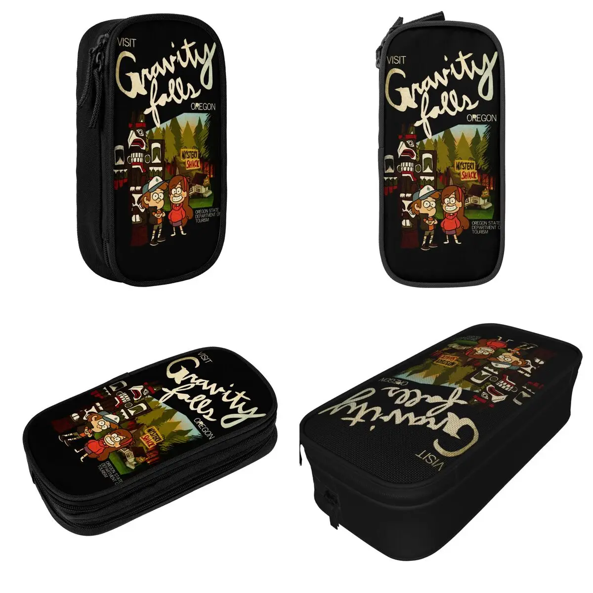 Lovely Visit Gravity Fall Pencil Case Pencil Pouch Pen for Girls Boys Large Storage Bag School Supplies Cosmetic Stationery