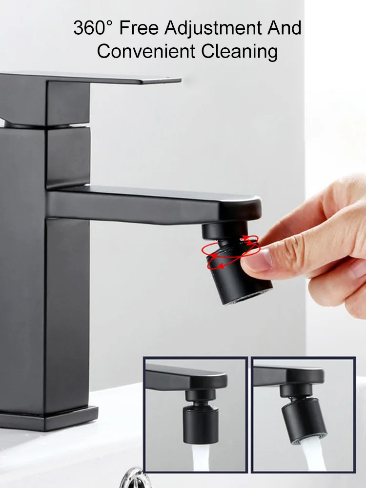 Universal Kitchen Brass Faucet Nozzle Filtro de Respingo Rotativo de 360 ° Braço Mecânico Adaptador de Expansor de Torneira de Banheiro Bocal de Espuma