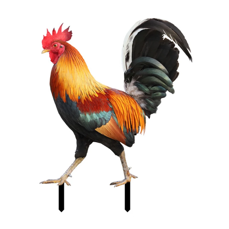 Weatherproof Chicken Sculpture Garden Decoration Set