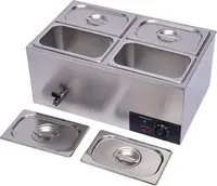 Marie Steam Table, Commercial Countertop Steam Table Food Warmer 600W 16.9Qt Stainless Steel Electric Food Soup Warmer with Lid 2