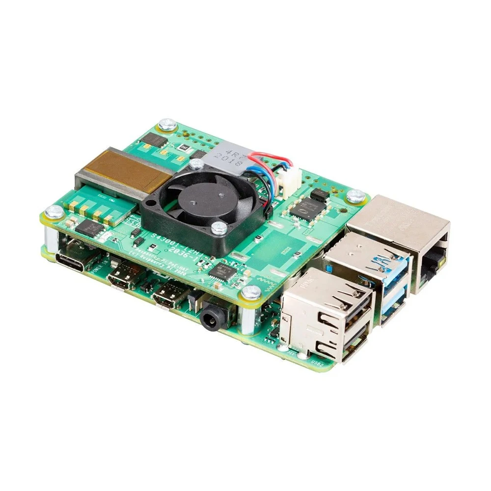 Per Raspberry Pi Poe + Hat Raspberry Pi 4B/3B + Scheda Di Espansione Power Over Ethernet Supporto Ventola Di Raffreddamento 802.3Af/At Dc5V 4A