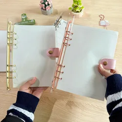 A5 A6 New Rose Gold PVC Transparent Binder Notebook Cover Diary Agenda Planner Paper Cover School Stationery