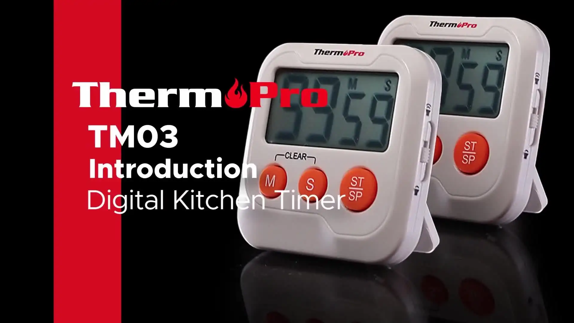 ThermoPro TM03 большой ЖК-экран цифровой кухонный таймер для приготовления пищи с