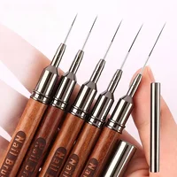 6/9/12/15/18MM Sandalwood Rod Nail Liner Brush Drawing Lines Stripe Painting Flower Pen Handle Nail Art Pen Brush Nail Art Tools 2