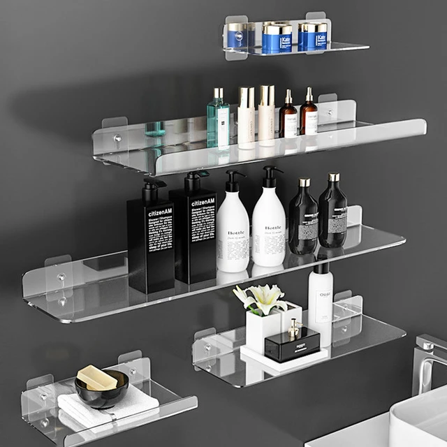 Clear Acrylic Shelf 16 Sizes Living Room Display Organizers