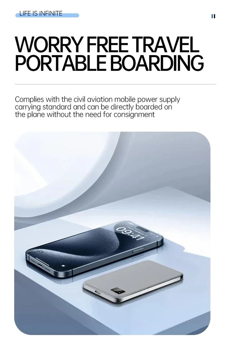 Magnetische powerbank 50000mah draadloze oplader voor telefoon_voghion.com