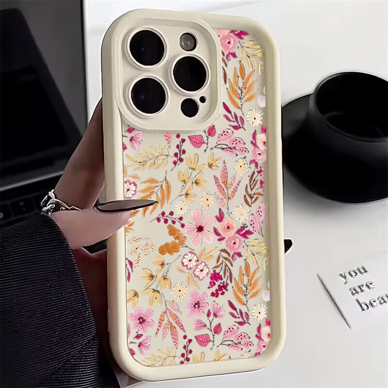 Cute Flower Pattern Silicone Soft Phone Case
