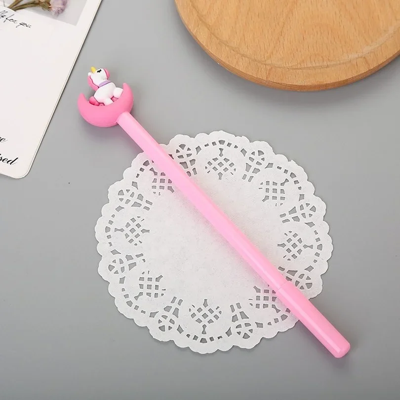40 Pcs Cartoon Moon Unicorn Gel Creative Stationery Cute Moon Pony Water Pen Kawaii School Supplies Office Supplies