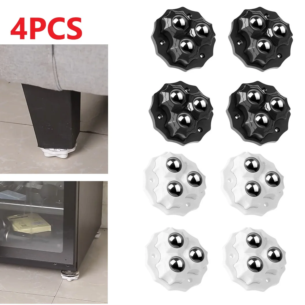 4pcs Casters Wheels For Rotation Storage Box Furniture Home Improvement 360 Degree Swivel Caster Wheel Swivel Paste Accessories