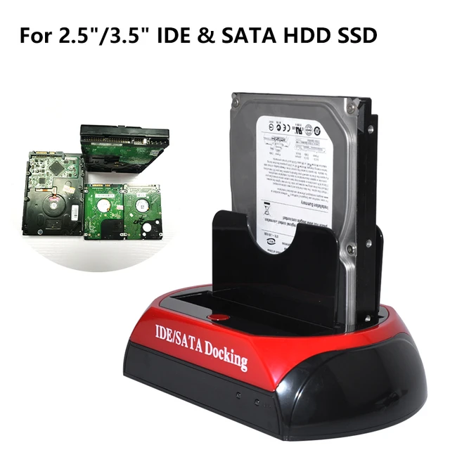 Hard Drive Disk Docking Station 2.5 3.5 Inch IDE SATA HDD SSD USB To Sate  IDE Power Adapter Slots External Box For Laptop PC - AliExpress
