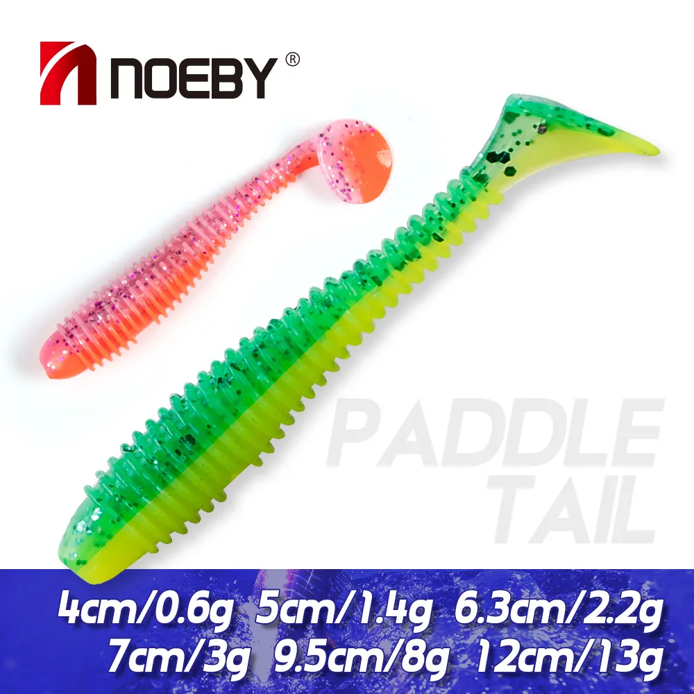 Noeby weicher Köder 7cm 9,5 cm 12cm Paddels chwanz Silikon köder Antrieb Shad Minnow Swimbait künstliche weiche Köder Wobbler Angel gerät