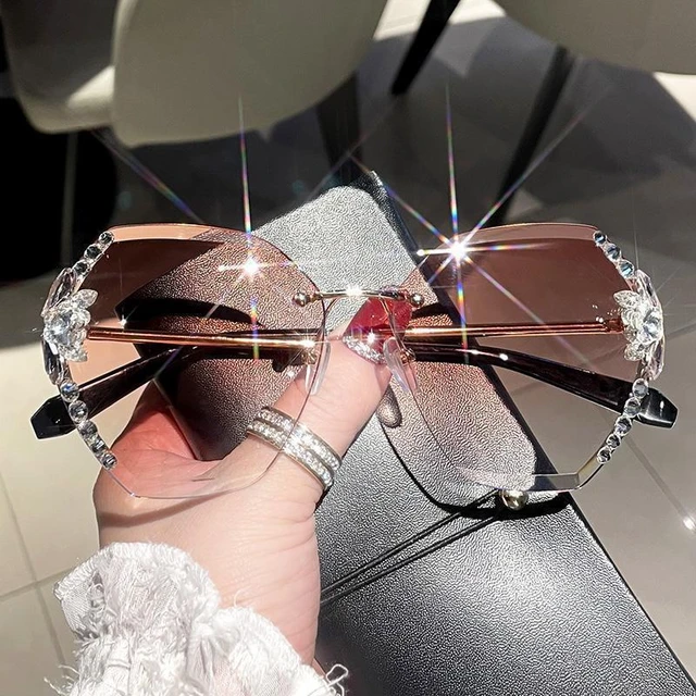 2022 Rimless Sunglasses Fashion Sun Glasses Women Tide Vasos