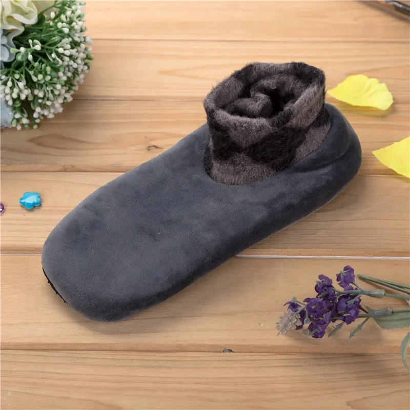 

1 Pairs/Set Men's Winter Socks Thicken Warm Snow Velvet Boots Solid Color Soft Casual Floor Sock for Home39-43 Size