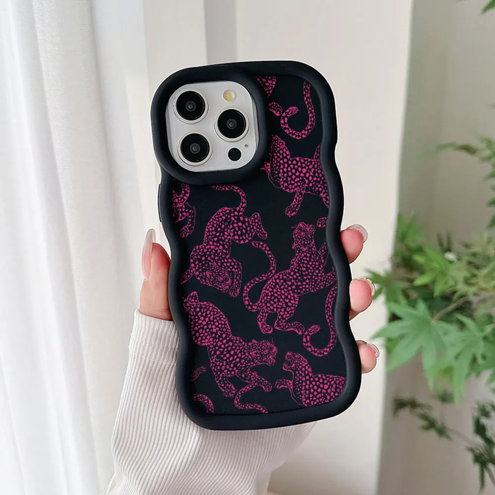 Luxury Pink Leopard Print Phone Case Cover