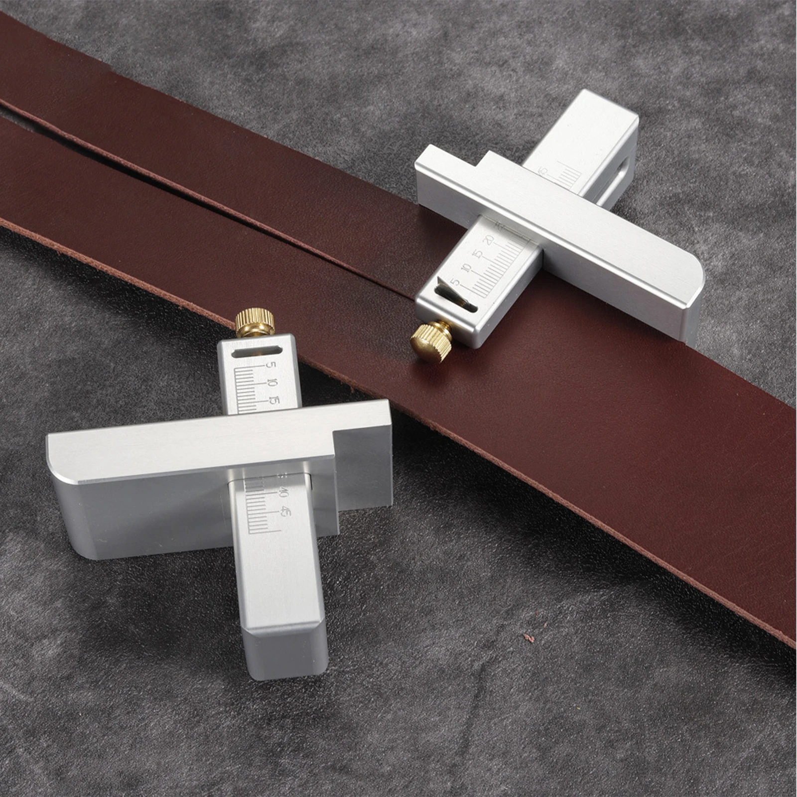 Leather Patterns Strip Cutting Tool Belt Cutter Tool Aluminum Alloy Clear Scale Leather Craft Hand Leathercraft Accessories