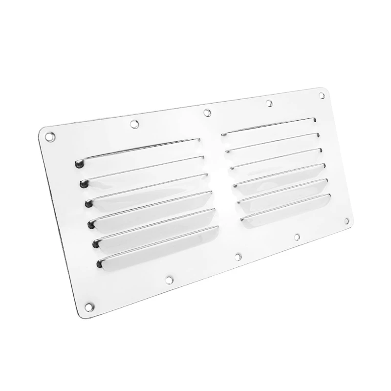 Louvered Vent Grille Rectangular Air Venting Panel Grille for Marine Yacht RV- Replacement Accesories 231x115mm grille vent panel air vents for camper air vent panel abs air outlet universal grille vent for rv yacht bus ventilation grille