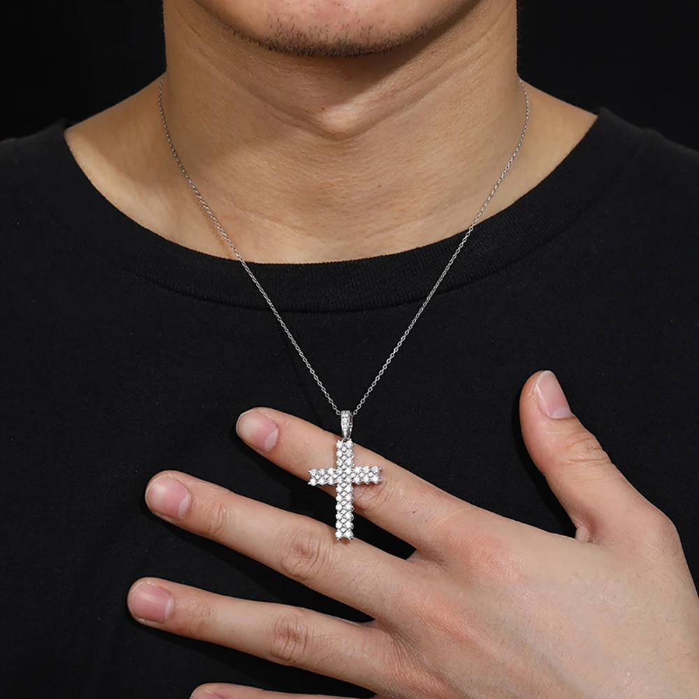 【HYERES LOR】25SS★ Essence SIL (W) Moissanite The Cross NC Amazon.com: CHIRENMA Moissanite Cross Pendant Necklace for
