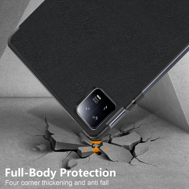 Premium PU Leather Smart Folding Cover for Xiaomi Pad 6 and Pad 6 Pro - 2023 Edition with Auto Wake Function