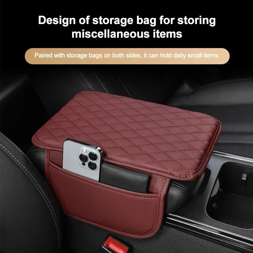 Automotive Interior Parts, Center Console Cover, with Side Storage Pockets, Armrest Box, Booster Pads, Storage Bags