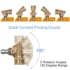 4500 PSI Pivoting Coupler With 1/4" Quick Connection Adjustable Nozzle High Pressure Washer Attachment Adaptor For Car Cleaning 4