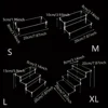 1pc Versatile Acrylic Ladder Display Stand - Transparent, Elegant for Anime Models, Cosmetics, & More - Ideal for Retail 5