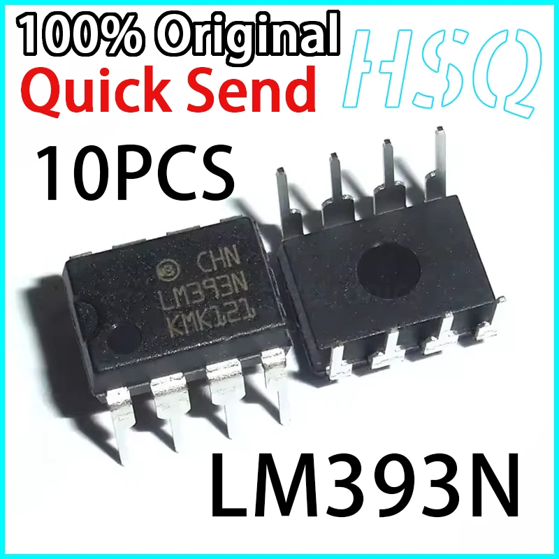 

10PCS New LM393N LM393 LM393P DIP8 Low-power Voltage Dual Comparator Chip Stock