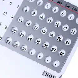 Elegant Perpetual Desktop Calendar & Planner for Office and Home Decor (Silver)