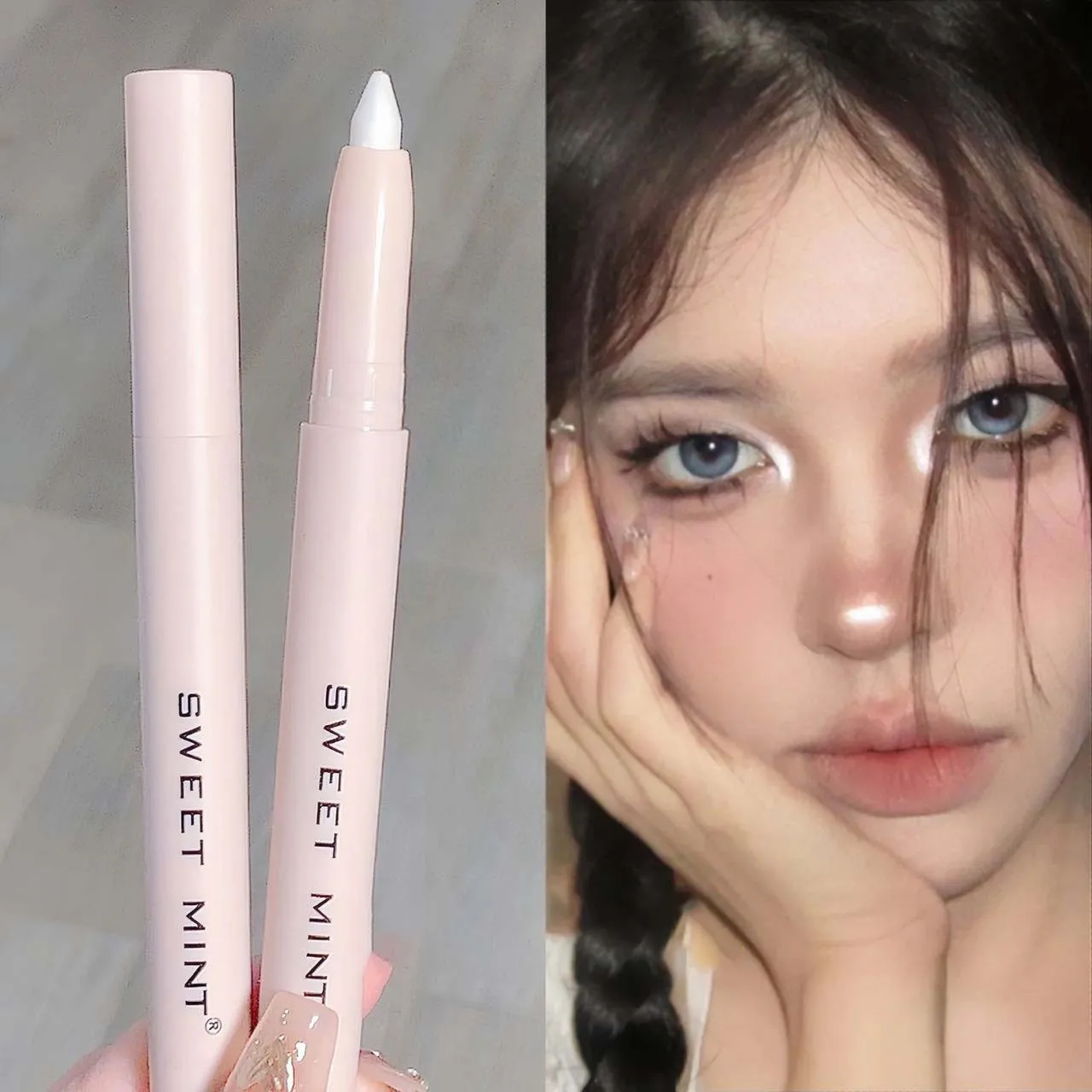 Glitter Lying Silkworm Highlighter Pencil Longlasting Brightening Eyes Corner Pearlescent White Eyeshadow Pen Shiny Eye Cosmetic face highlighter