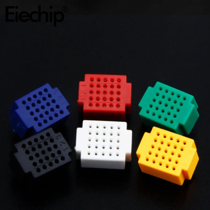 A Set of Solderless ZY-25 Mini Breakboard PCB Circuit Board Test Board Red/white/blue/black/green/yellow DIY Electronic Kit