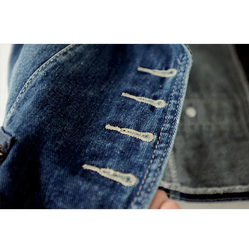 PTKPCC Casual Female Tops Women Denim Vest Jacket Spring Autumn Clothes Sleeveless Short Jeans Waistcoats Single-Breasted 5XL 5