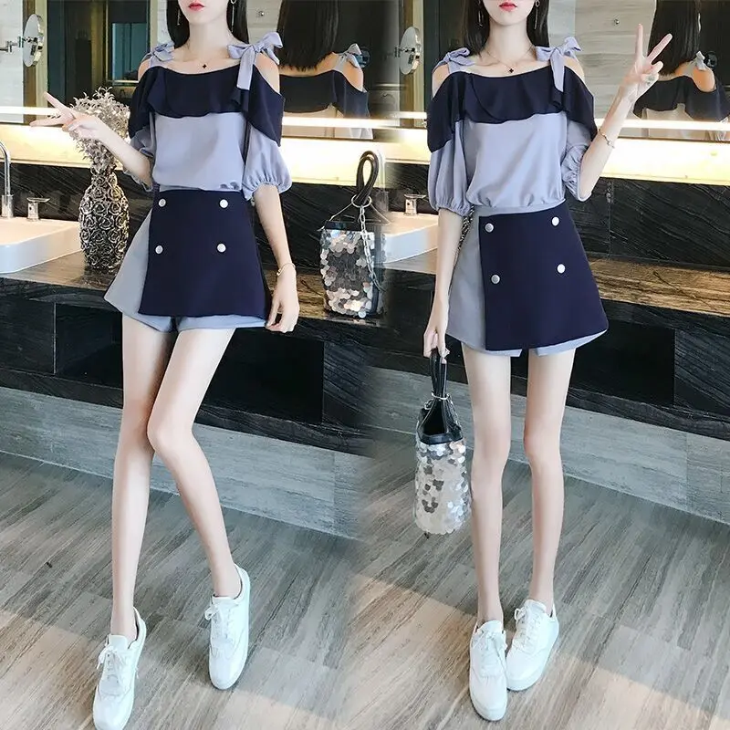Spring and Summer 2023 New Fashion Trouser Skirt Set Westernized Dress Summer Dress Women's Spring Two Piece Set