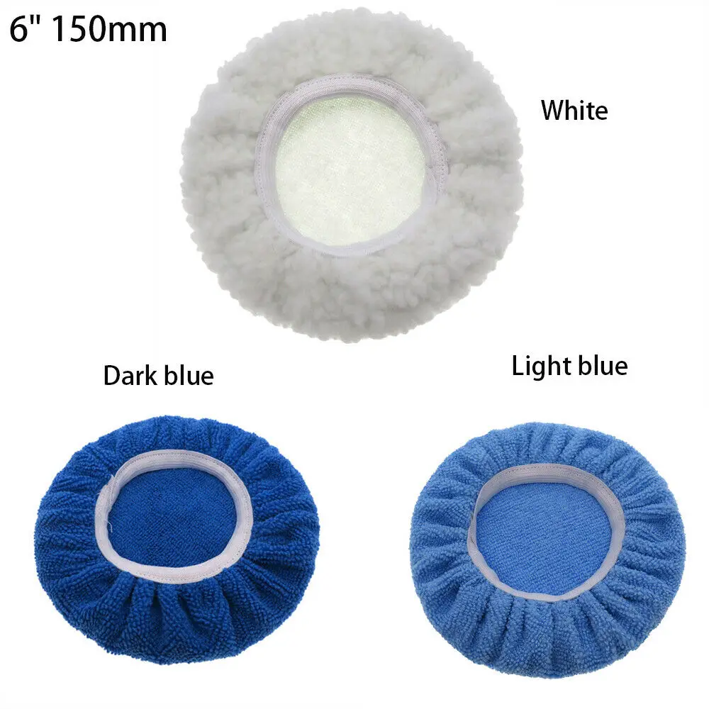 6" Inch 150mm Car Waxing Polishing Wool Pad Set Microfiber Auto