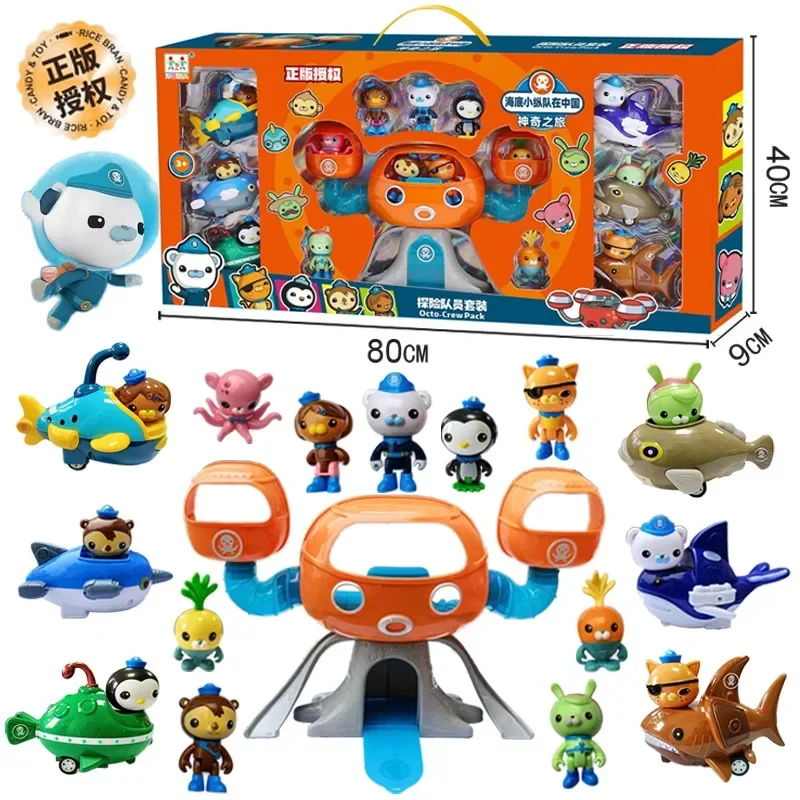 1Set Anime Cartoon Octonauts Figure Captain Barnacles Kwazii Peso