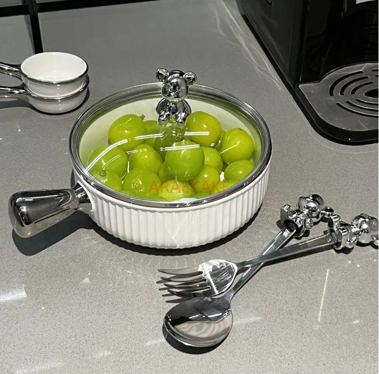 

Fruit bowl, handle bowl, salad bowl, household tableware, ceramic bowl, instant noodle bowl, plate, soup bowl