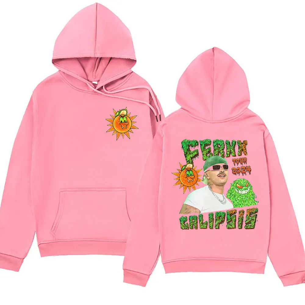 Vintage Feid Ferxxo Ferxxocalipsis Tour 2024 Hoodie Autumn/winter Fashion Hip Hop Hoodies Sweatshirt Men Oversized Streetwear